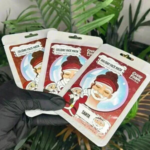 3 Santa sheet face masks